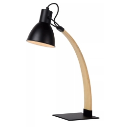Φωτιστικό Γραφείου Curf 03613/01/30 20x40x54cm 1xE27 60W Black-Natural Lucide