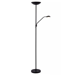 Φωτιστικό Δαπέδου Zenith 19791/24/30 25,4x180cm 20W 2xLED 3000K Dimmable Black Lucide
