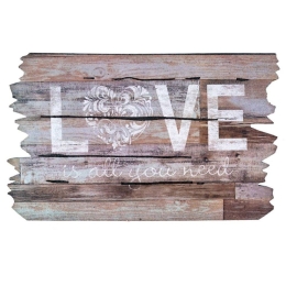Πατάκι Εισόδου Ecomat 835 Love Is All You Need 45X75cm Brown Sdim 45X75