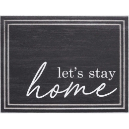 Πατάκι Εισόδου Ecomat Tradition 700 Lets's Stay Home 45X60cm Black Sdim 45 X 60