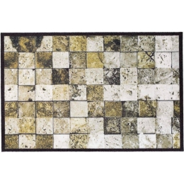 Πατάκι Εισόδου Mondial 043 Tiles 50X75cm Beige-Brown Sdim 50X75