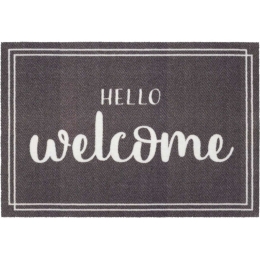 Πατάκι Εισόδου Mondial Hello Welcome 060 50x75cm Anthracite Sdim 50X75