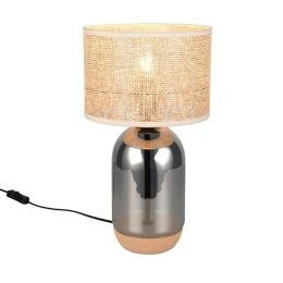Φωτιστικό Επιτραπέζιο Tara 564990157 25x43cm 1xE27 10W Chrome-Natural Trio Lighting
