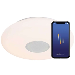 Φωτιστικό Οροφής - Πλαφονιέρα Με Ηχείο Smart Djay Smart 2110886101 Φ40x9cm Dim Led 2200lm 21W White Nordlux Πλαστικό