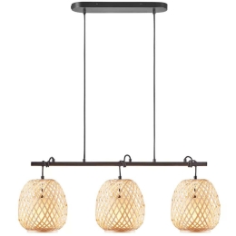 Φωτιστικό Οροφής - Ράγα Hisoka 2212413060 92x105cm 3xE27 40W Natural-Black Nordlux