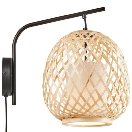 Φωτιστικό Τοίχου - Απλίκα Hisoka 2212431060 Φ22x33x32cm 1xE27 40W Natural-Black Nordlux