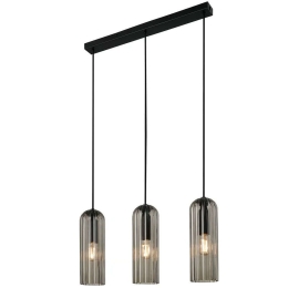 Φωτιστικό Οροφής - Ράγα Miella 2412533047 52x30cm 3xE27 25W Black-Smoke Nordlux