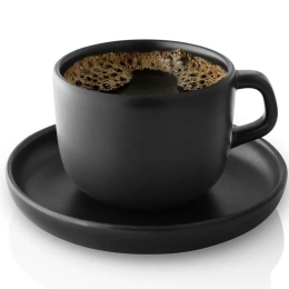 Φλυτζάνι Καφέ Με Πιατάκι Stoneware 502764 200ml Black Eva Solo Πηλός