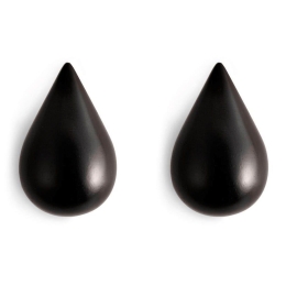 Κρεμάστρα Drop It (Σετ 2Τμχ) 331505 9,3x6x8,7cm Black Normann Copenhagen Ξύλο