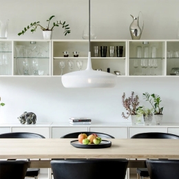 Καπέλο Φωτιστικού/Αμπαζούρ Clava Dine 2076 Φ43x28 cm 1xE27 15W Matt White Umage