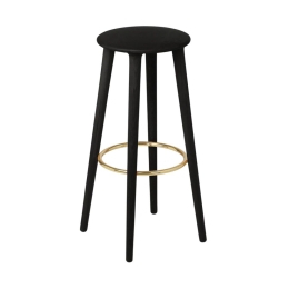 Σκαμπό Μπάρ Socialite 5120 47x77.5cm Black Oak Black Umage