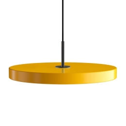 Φωτιστικό Οροφής Asteria Medium Black 2175C4173 Φ43x4cm Led 1300lm 16W 3000k Saffron Yellow Umage