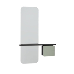 Καθρέπτης Τοίχου One More Look 5108C5620-8 78x15x118cm Black Oak Nuance Olive Umage
