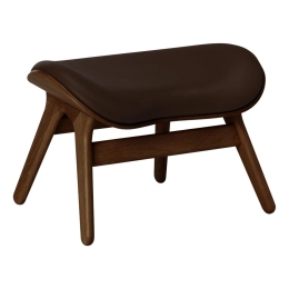 Σκαμπό ACP Ottoman Umage Leather 5873C5573-11 63x50x43cm Dark Oak Brown