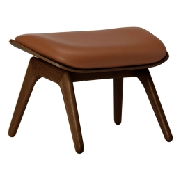 Σκαμπό The Reader Ottoman Hope Leather 5588NC5583-10N 60x46x42cm Dark Oak Cognac
