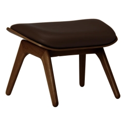 Σκαμπό The Reader Ottoman Hope Leather 5588NC5583-11N 60x46x42cm Dark Oak Brown