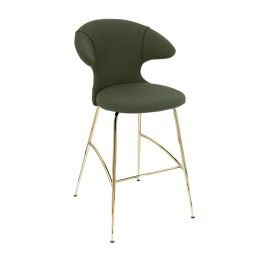 Σκαμπό Μπάρ Time Flies 590-05C5912-1 51x56x112cm Racing Green-Brass Umage