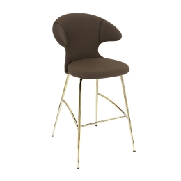 Σκαμπό Μπάρ Time Flies 590-10C5912-1 51x56x112cm Mocca-Brass Umage