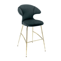 Σκαμπό Μπάρ Time Flies 590-17C5912-1 51x56x112cm Quantom Blue-Brass Umage