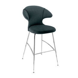 Σκαμπό Μπάρ Time Flies 590-17C5912-2 51x56x112cm Quantom Blue-Chrome Umage
