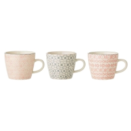 Κούπα Cécile (Σετ 3Τμχ) 21100408 300ml Multi Bloomingville Κεραμικό