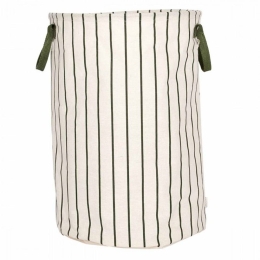 Καλάθι Αποθήκευσης Raita Μεγάλο 54x38cm Beige-Green Oyoy Βαμβάκι-Πολυέστερ