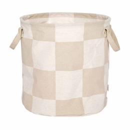 Καλάθι Αποθήκευσης Chess Μεσαίο 32x32cm Beige Oyoy Βαμβάκι-Πολυέστερ