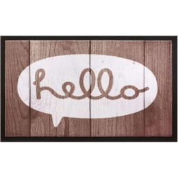 Πατάκι Εισόδου Image 063 Hello 45X75cm Brown-White Sdim 45X75