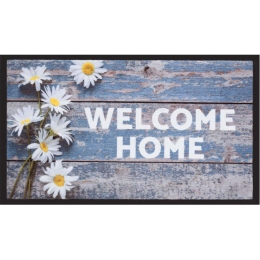 Πατάκι Εισόδου Image Welcome Home Daisies 159 45x75cm Ciel-White Sdim 45X75