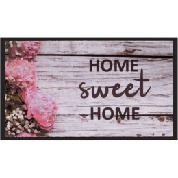 Πατάκι Εισόδου Image Home Sweet Home Peonies 175 45x75cm Beige-Pink Sdim 45X75