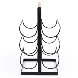 Κάβα Μπουκαλιών 6 Θέσεων Duncan 159602 22x22x40cm Black-Natural Μέταλλο,Ξύλο