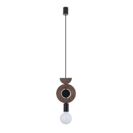 Φωτιστικό Οροφής Drops Wood D 11176 16x216,5cm 1xE27 25W Walnut-Black Nowodvorski