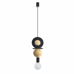 Φωτιστικό Οροφής Drops Wood E 11177 16x216,5cm 1xE27 25W Black-Gold Nowodvorski