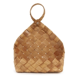 Καλάθι Επιτοίχιο Sutri 210657 16x17x23cm Brown Seagrass