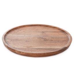 Διακοσμητικός Δίσκος Acacia 215424 24x2,5cm Brown Ξύλο