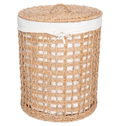 Καλάθι Αποθήκευσης Με Καπάκι Denahi 226701 40x47cm Natural-Beige Seagrass