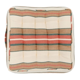 Μαξιλάρι Καρέκλας  Herina Stripe Ac00023 40X40Cm White-Brown Mindthegap 40Χ40 Πούπουλο-Φτερό