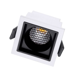 Φωτιστικό Οροφής - Σποτ Χωνευτό Pluto-S 60264 7W Led 6,4x6,4x4,9cm White-Black GloboStar