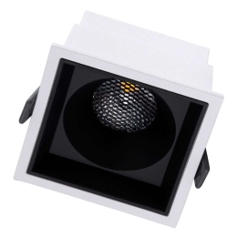 Φωτιστικό Οροφής - Σποτ Χωνευτό Pluto-B 60276 15W Led 10,4x10,4x6,5cm White-Black GloboStar