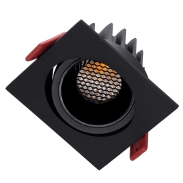 Φωτιστικό Οροφής - Σποτ Χωνευτό Leo-Sq 60292 10W Led 8,5x8,5x6,6cm Black GloboStar