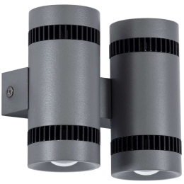 Φωτιστικό Τοίχου - Απλίκα Cannonal 60579 12x6,5x11cm Up&Down Led 2300lm 20W 2700K Anthracite-Black GloboStar