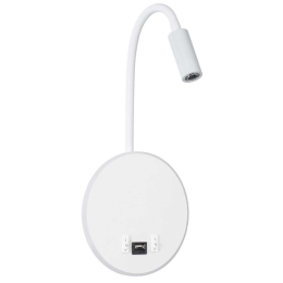 Φωτιστικό Τοίχου - Απλίκα Με Φορτιστή Usb Goose 60881 15,5x15x30,5cm Led 600lm 6W 4500K White Globostar