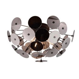 Φωτιστικό Οροφής - Πλαφονιέρα Discalgo 609900357 Ø54x30cm Black-Chrome Trio Lighting