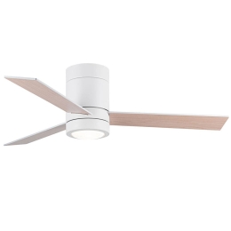 Ανεμιστήρας Οροφής Με Φως 01414 3000K, 4000K, 5000K 117x26cm White-Pine Wood Blades Luma Διάμετρος 117cm
