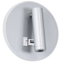 Φωτιστικό Τοίχου - Απλίκα Με Φορτιστή Usb Jersey 61103 Φ14,5x4cm Led 1380lm 10W 4500K Nickel Globostar