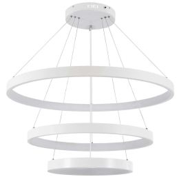 Φωτιστικό Οροφής Nemesis Trio 61171 Φ40/60/80cm Με Τηλεχειριστήριο Dim Led 14723lm 120W White GloboStar