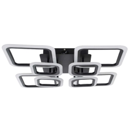 Φωτιστικό Οροφής Royal-S 61325 58,5x58,5x12cm Με Τηλεχειριστήριο Dim Led 16200lm 135W Black GloboStar