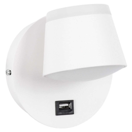 Φωτιστικό Τοίχου - Απλίκα Με Φορτιστή Usb Regency 61374 12x12x13cm Led 920lm 8W 4500K White Globostar