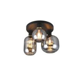 Φωτιστικό Οροφής - Πλαφονιέρα Diva 619800332 39x28cm 3xE27 10W Chrome-Black Trio Lighting