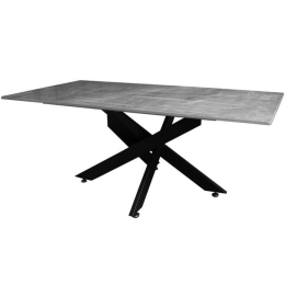 Τραπέζι Σαλονιού Stone 631-223-019 120x60x45cm Grey-Black